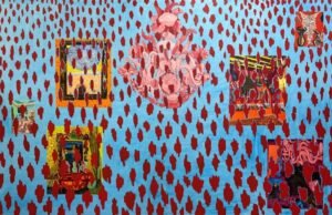 Virginia Bodman, Mostra, (4), 2016, oil on cotton, 198 x 305 cm